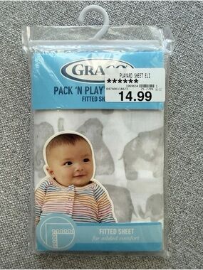 Graco Pack N Play Playard Fitted Sheet, 39"× 27"
